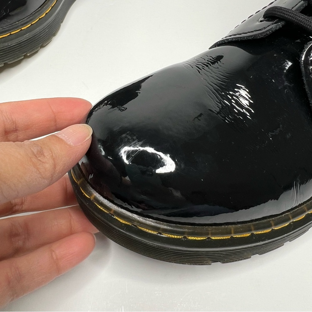 Dr. Martens Zavala Black Patent Boots Women Size 7 - Picture 4 of 16
